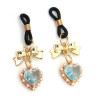 Generique Pince-Tétons Heart Diamond Bleu